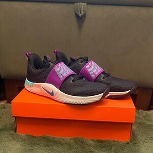 Nike Black and Purple Athletic Shoes
